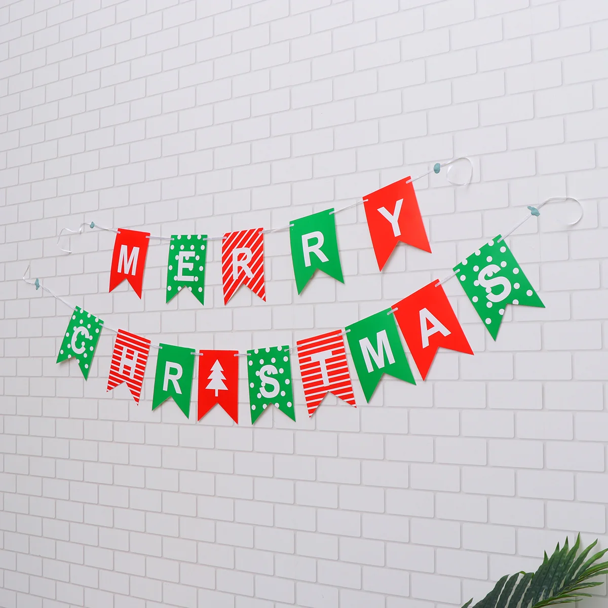 

Paper Pull Flag Merry Christmas Banner Banners Garland Flags Bunting Decorations Decorate