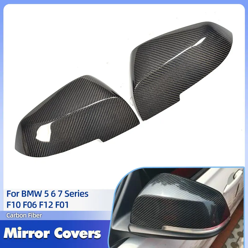

Накладки на зеркала заднего вида из карбона для BMW 5, 6, 7 серий F10, F06, F12, F01 2014-2016 годов, сменные гоночные накладки на боковые зеркала