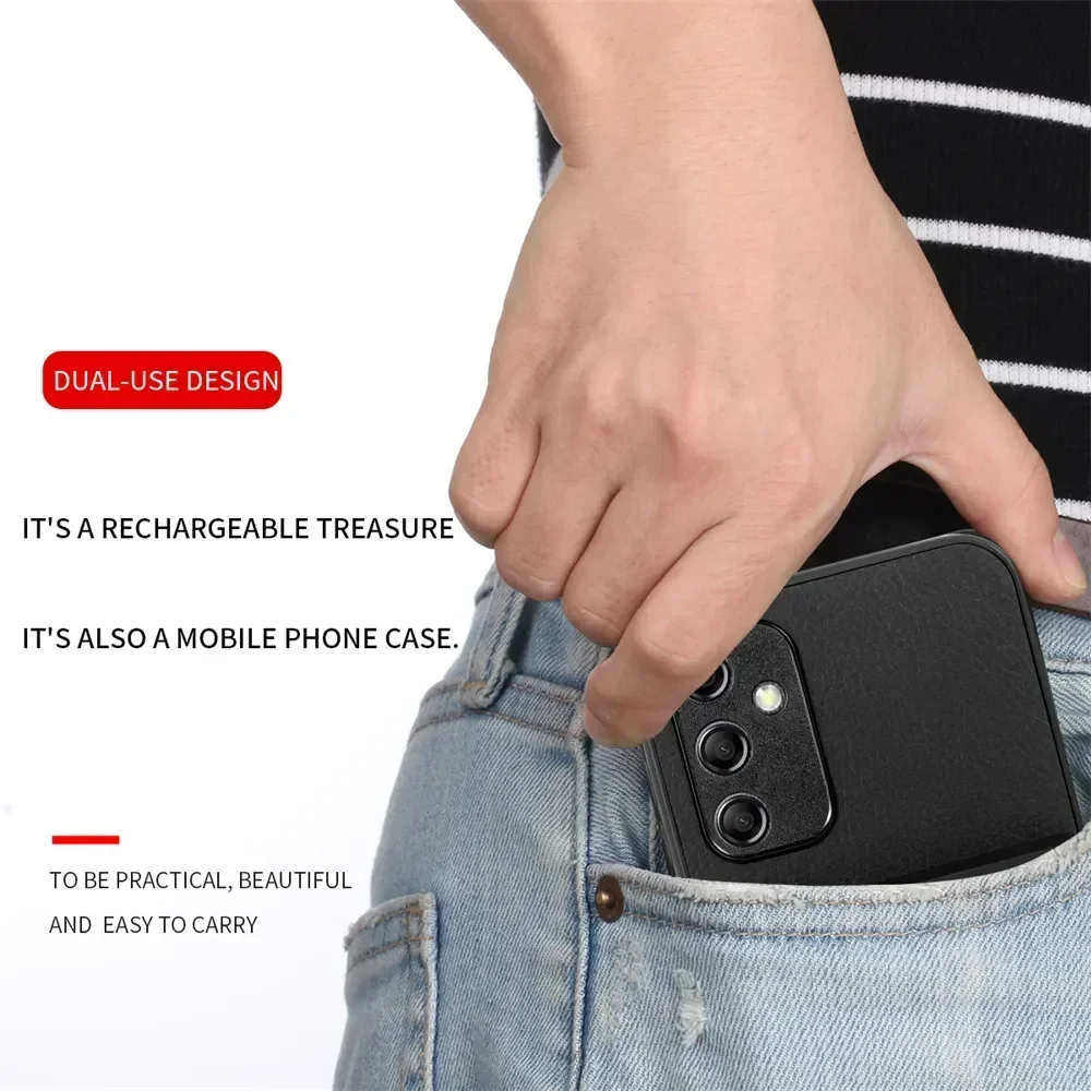 Чехол-зарядное устройство емкостью 5000 мАч для Samsung Galaxy A54 Power Case A54 5G Power Bank Чехол для телефона Samsung A54 Чехол с аккумулятором