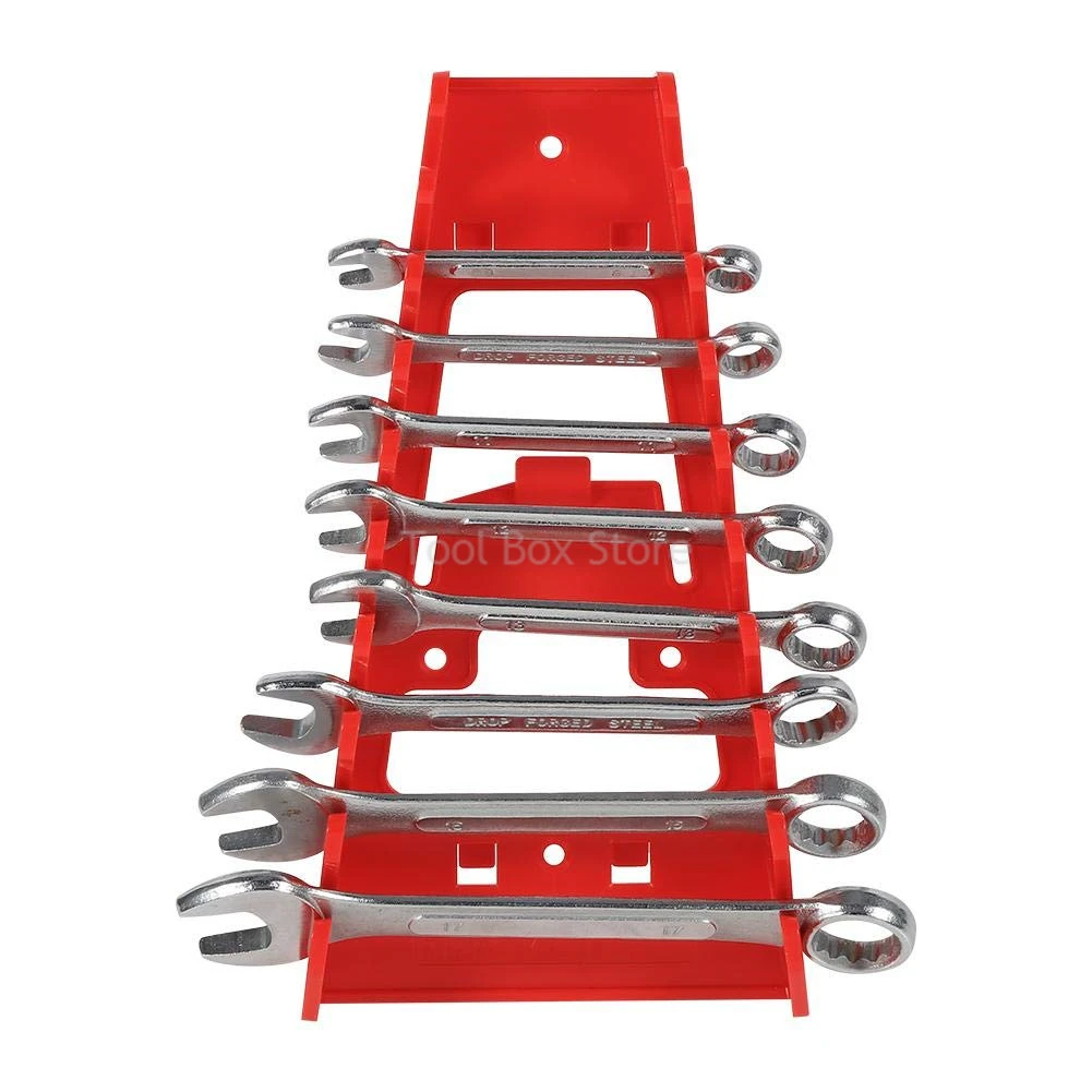 Plastic Wrench Organizer Rack Wall Mounted Tray Sockets Storage Tools Rack Household Tool Organizer Rail Bracket Wrench Holder