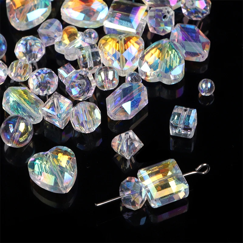 Picture: High Quality AB Color Faceted Crystal Glass Beads Rondelle Loose Spacer Beads for DIY Earring Necklace Bracelet Jewelry Making