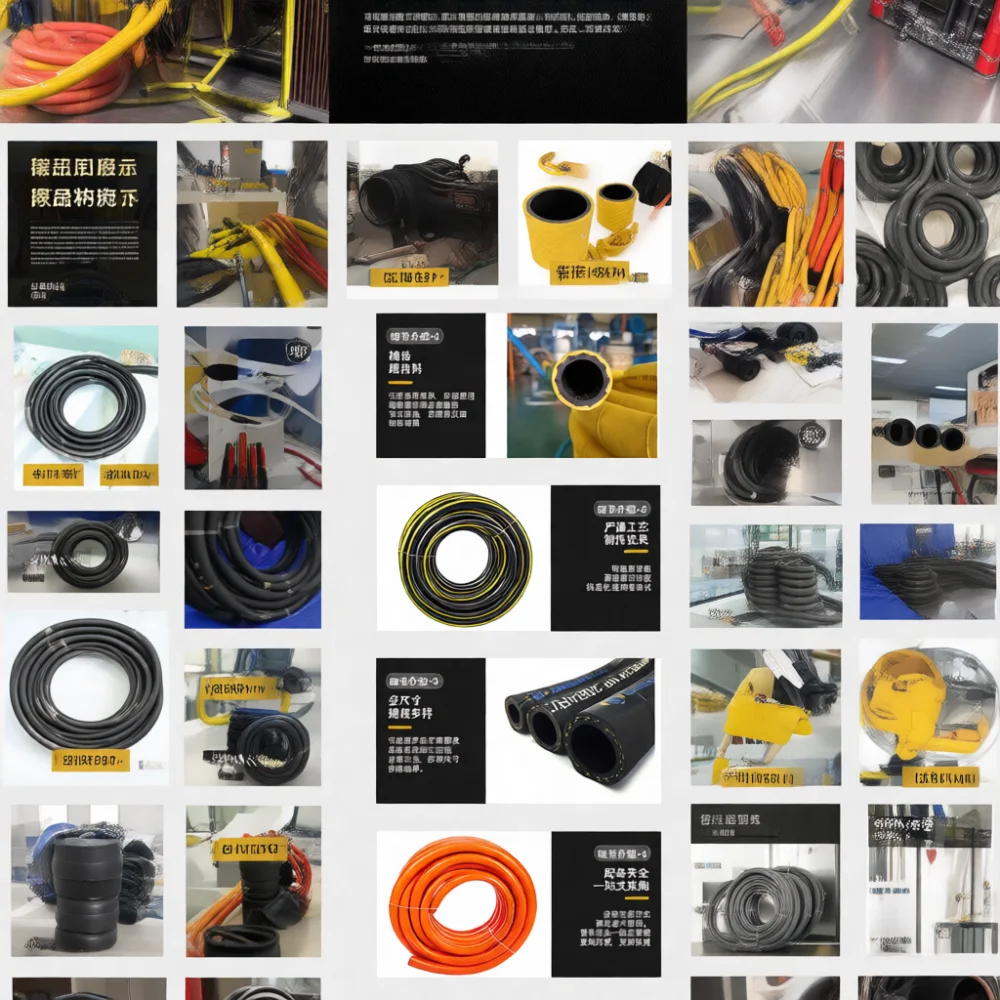 Reinforced Rubber Air Hose High Pressure Pneumatic Tubing Smooth Surface Industrial Compressor Feeding Pipe Tool