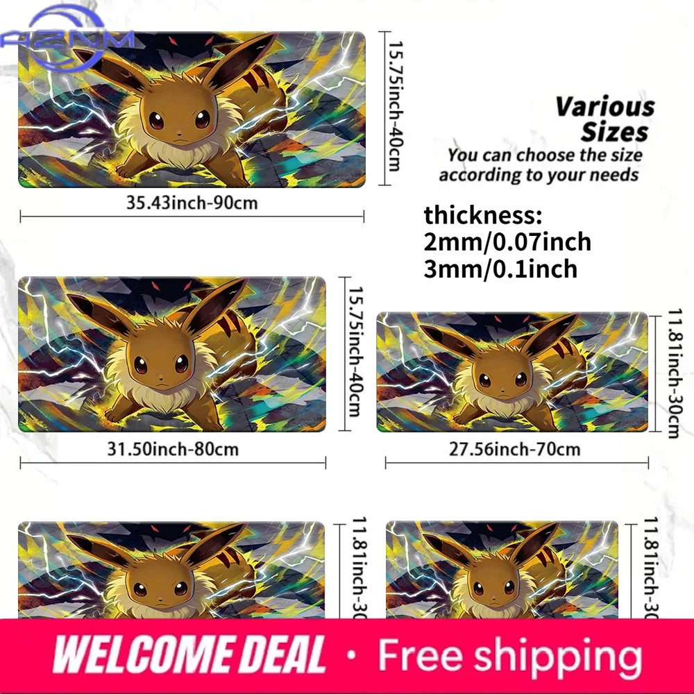 

Eevee Lightning Battle Art TCG Playmat Non-Slip Washable Gaming Mat