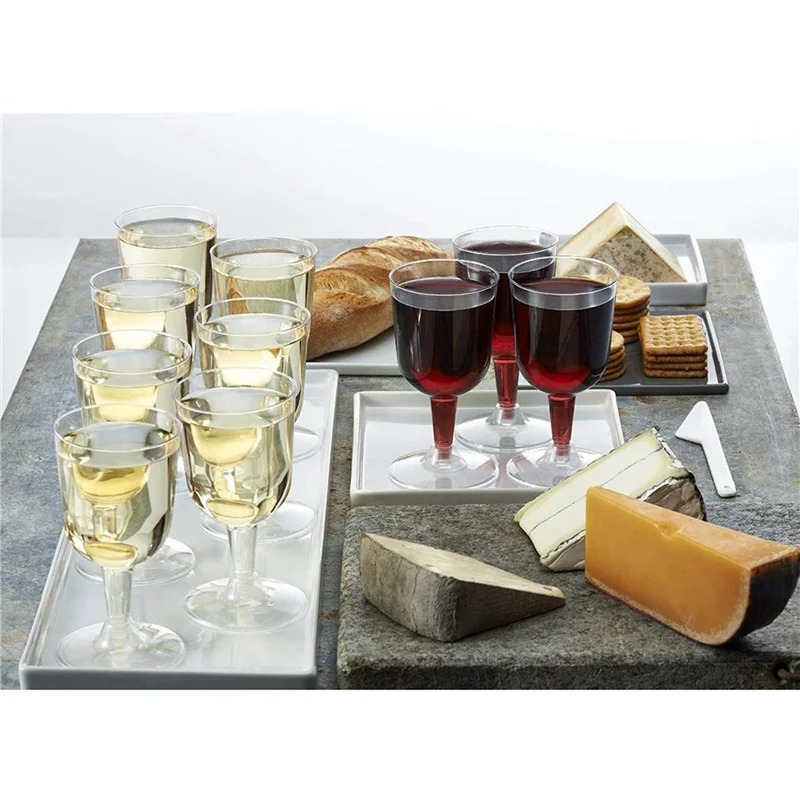 

ABAH-200Pcs Clear Plastic Wine Glass Recyclable, Disposable & Reusable Cups For Champagne, Dessert, Beer, Pudding, Party