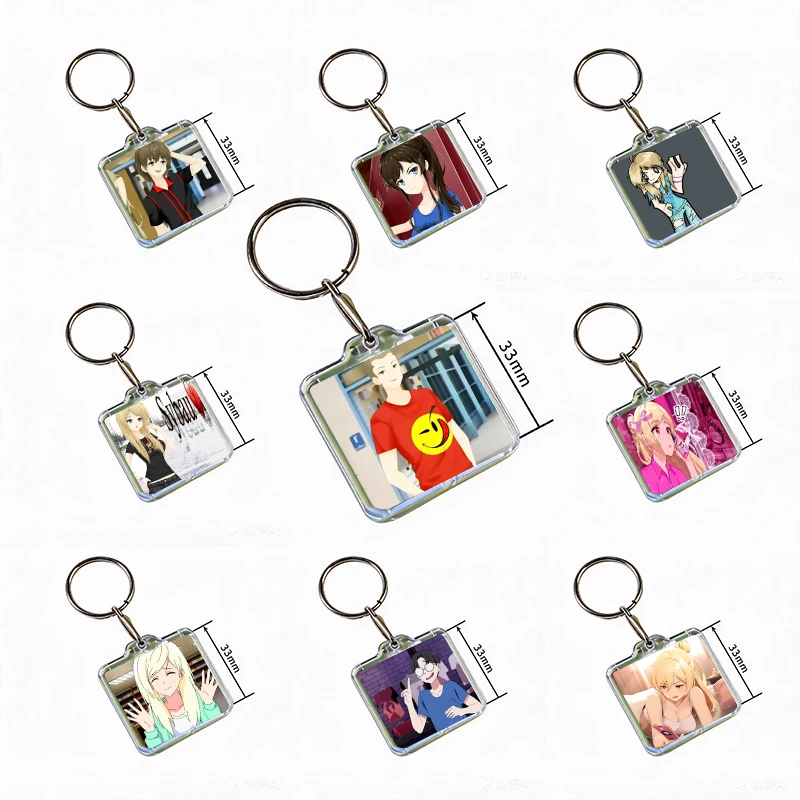 Game Class of 09 Acrylic Keychain Handmade Hanging Ornaments for Clothes Backpack Decoration Accessories Gifts with Friends
