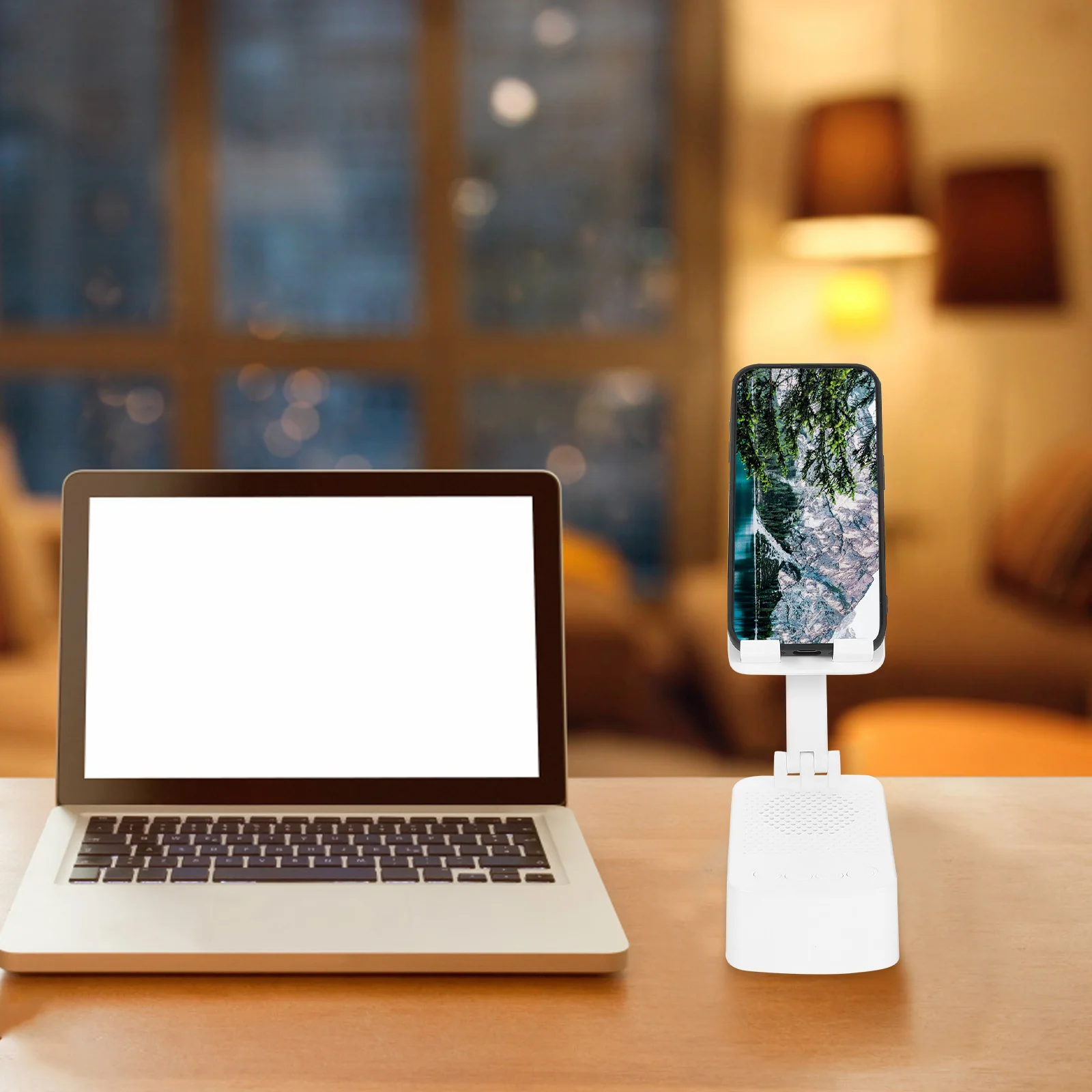 

Phone Stand Speaker Multipurpose Portable Wireless Cellphone Holder Stable Desk Phone Holder for Office