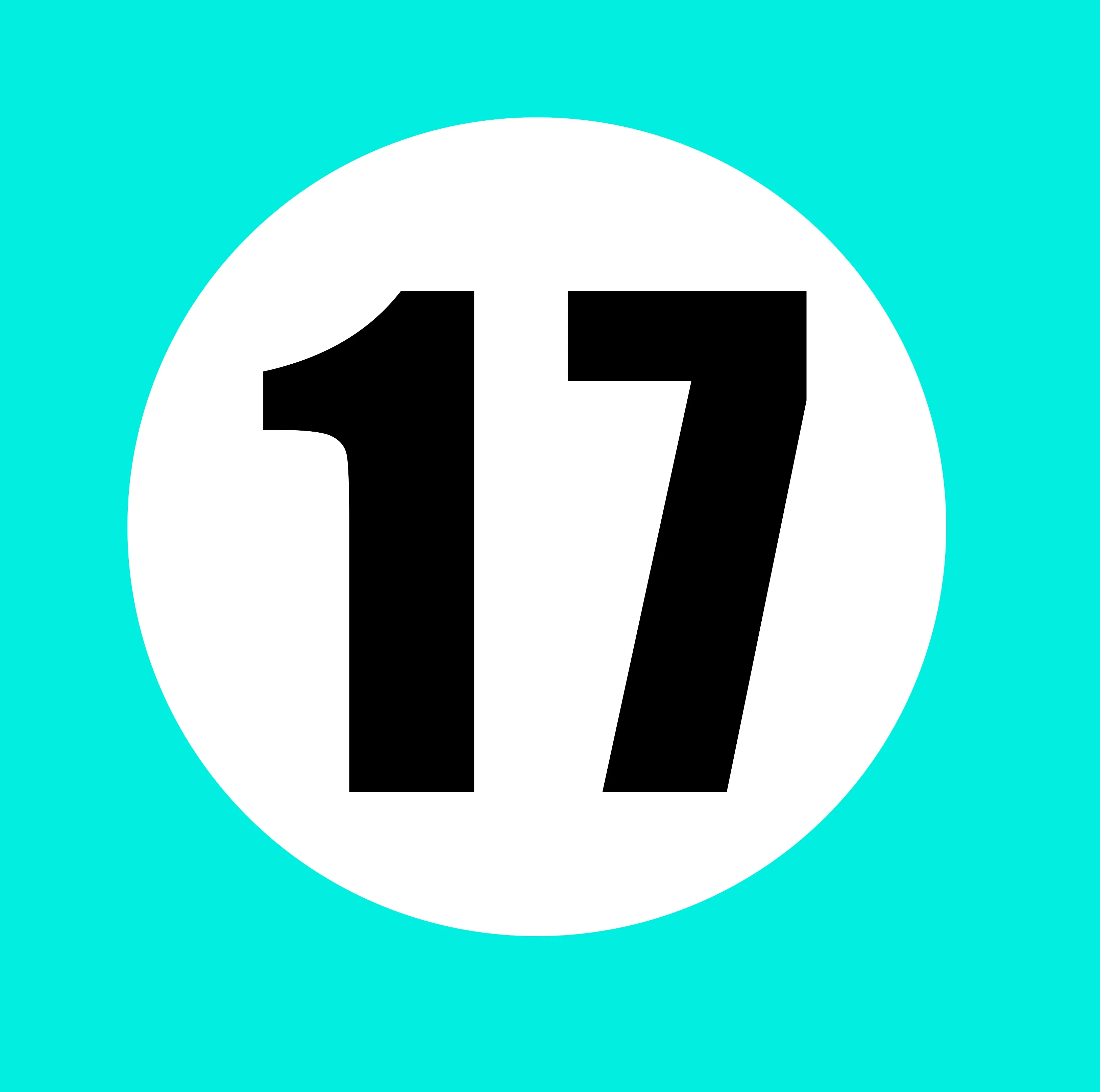 Number 17 sticker