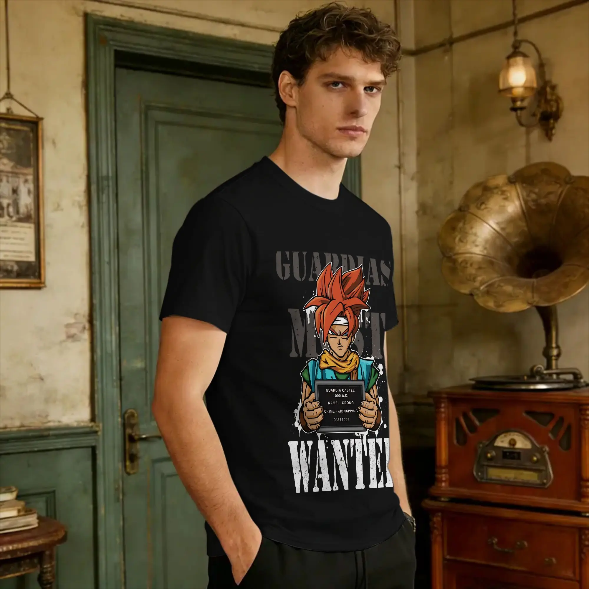 Guardias Most Wanted  T-Shirt Chrono Trigger Hip Hop T Shirts Short Sleeve Streetwear Tshirt Summer Cotton Plus Size 5XL Tees