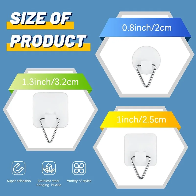 40 Pieces Adhesive Plate Hangers, The Wall Picture Hanger Hooks Plastic Sticky Photo Dishes Hook Invisible Vertical Plate Holder