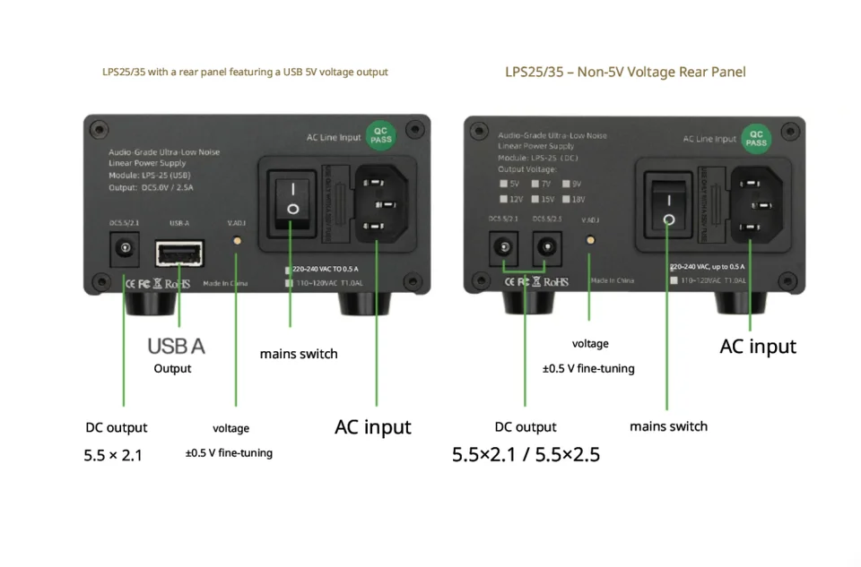 25W/35W LHY Audio LPS DC Ultra-low Noise DC Linear Regulated Power