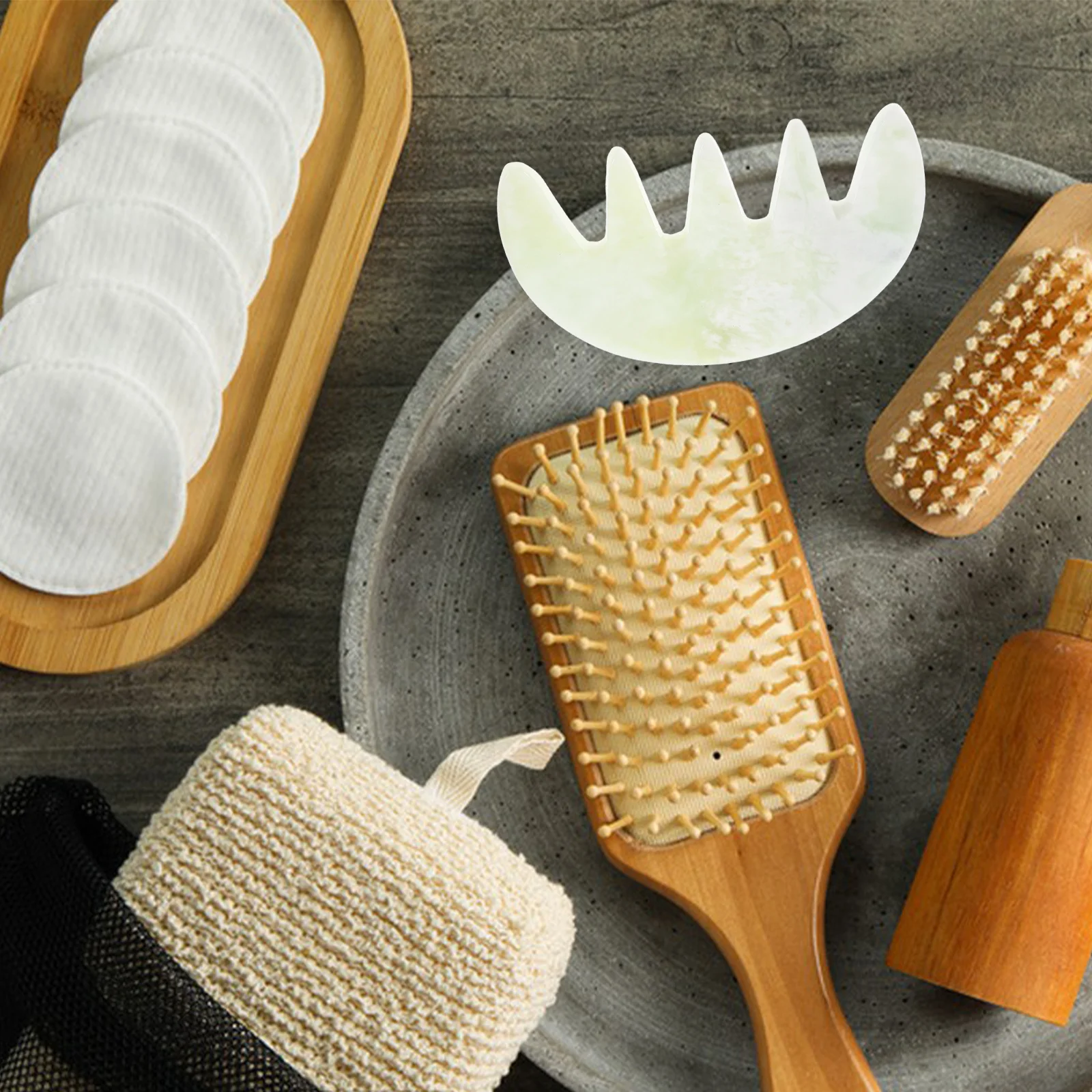 

Нефритовая массажная расческа, расческа для волос с широкими зубьями, натуральный нефритовый материал, ручной массажер для кожи головы, инструмент для соскабливания Гуа Ша для снятия стресса