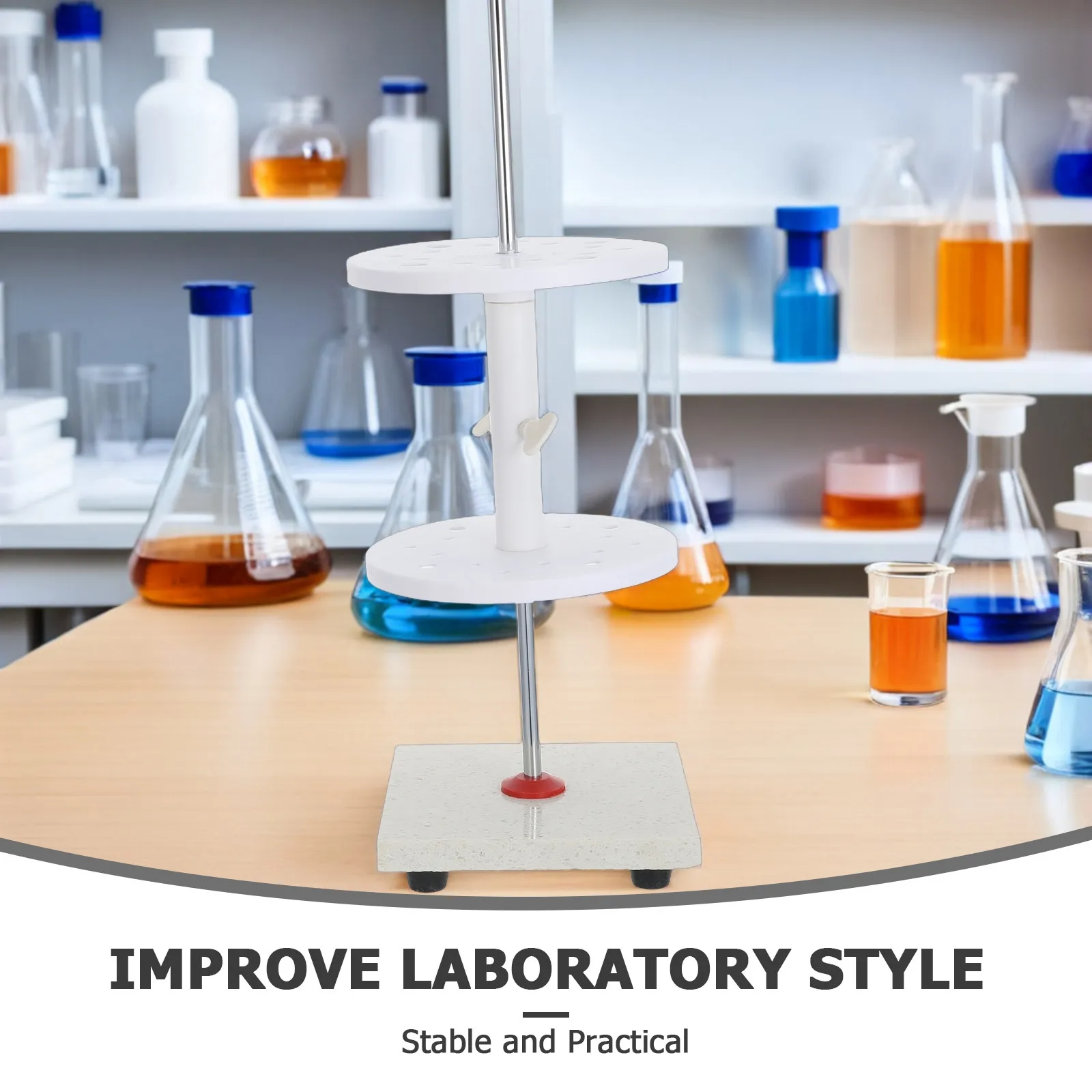 Marble Pipette Rack 16-Hole Stable Chemical Resistant Test Tube Storage Tube Holder Rack Laboratory Supplies Science Lab view 4