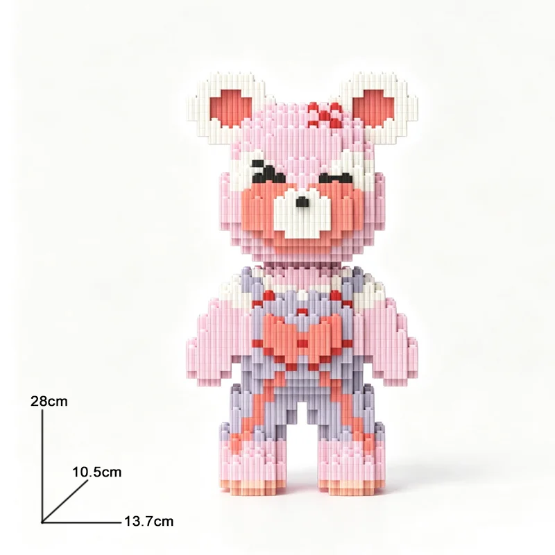 poker-koi-celadon-bear-magic-building-block-football-player-love-demon-animal-bear-model-assembled-bricks-toy-for-kids-gift