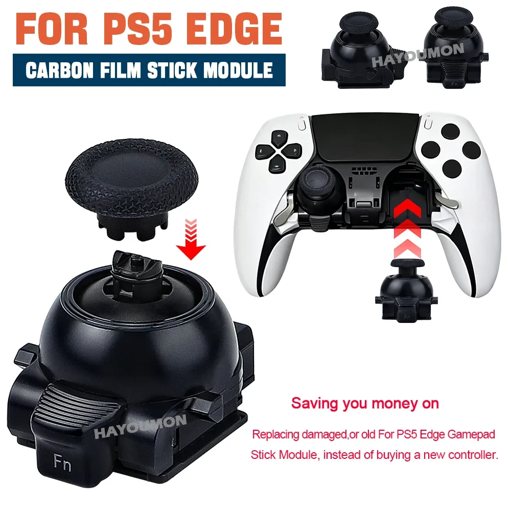 NEU für PS5 Edge Controller Joystick Thumbstick Reparaturteile 3D Analog-Sensor Kohlenstofffilm Ersatz-Stick-Modul Zubehör – Detail 4