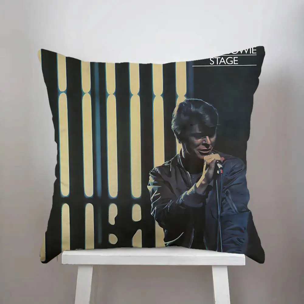 D-David B-Bowie كيس وسادة ألبوم أريكة ديكور المنزل على الوجهين الطباعة قصيرة أفخم لطيف غطاء الوسادة #3