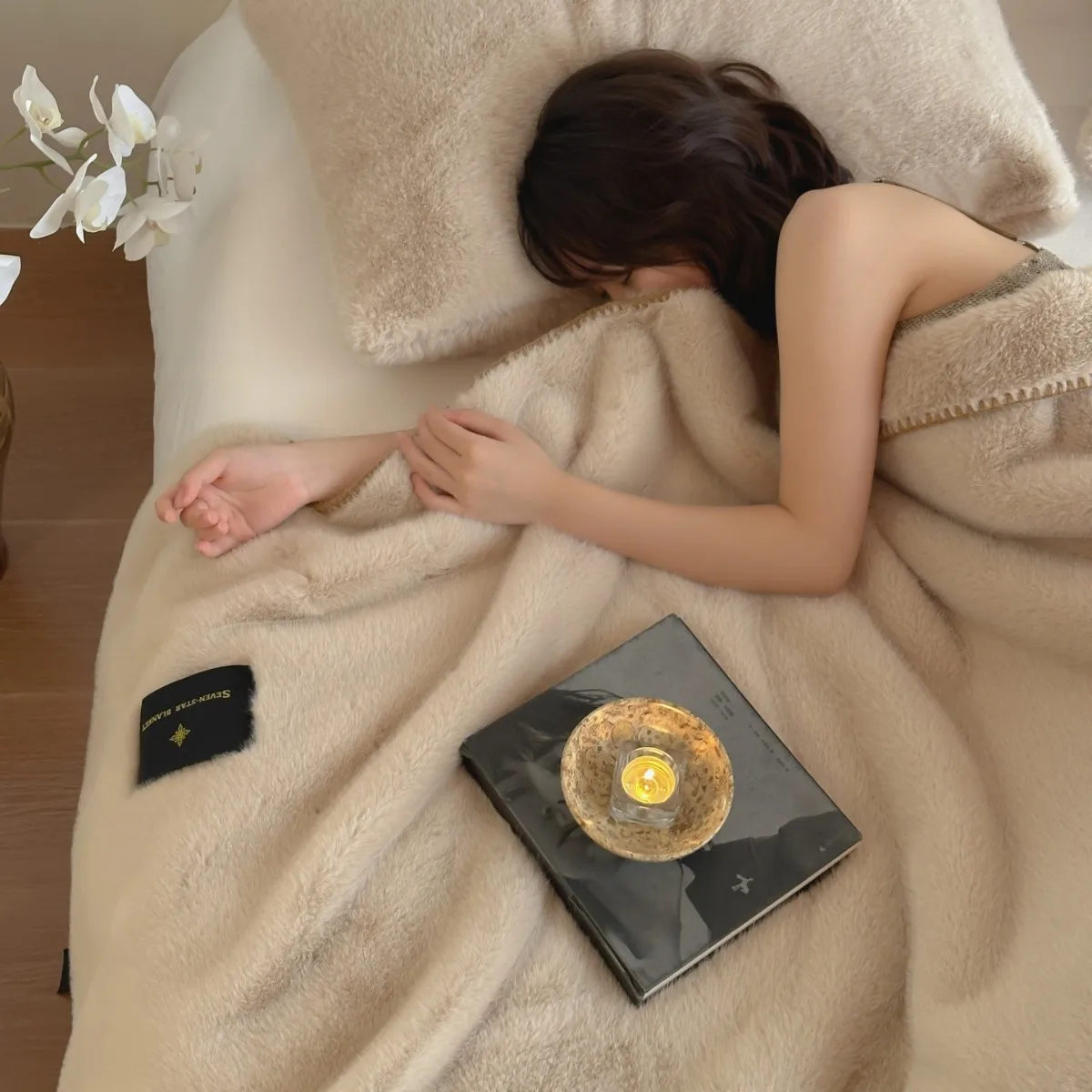 Luxury Faux Mink Fur Throw Blanket Double‑Sided Plush Thick Warm Cozy Sofa Couch Bed Office Nap Shawl Wrap Soft Winter Cover