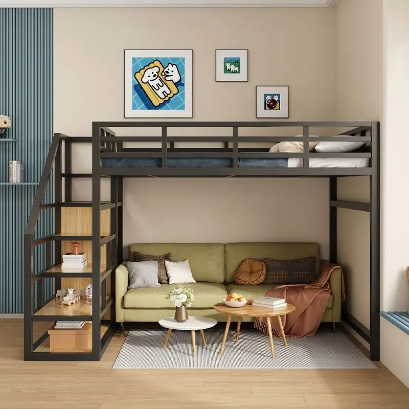 

Customized requirements: wrought iron bed,black, outer diameter 150CM width, cabinet ladder on the left