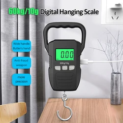 Portable Scale Digital LCD Display Electronic Luggage Hanging Suitcase Batteries USB/Charging Optional Baggage Suitcase Weight