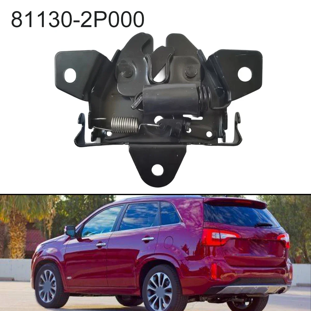 

For Kia Sorento 2011-2015 Hood Lock Latch Assembly 81130-2P000 Metal Black Hood Latch Replacement Car Interior Accessories