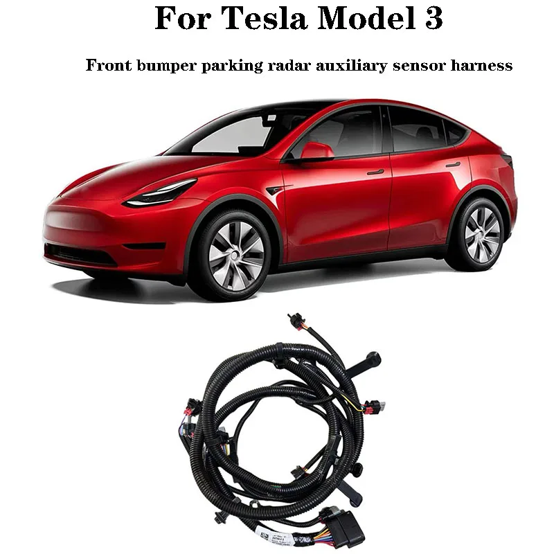 لـ Tesla Model 3 المصد الأمامي لوقوف السيارات رادار مساعد الاستشعار تسخير متوافق مع طراز Tesla 3