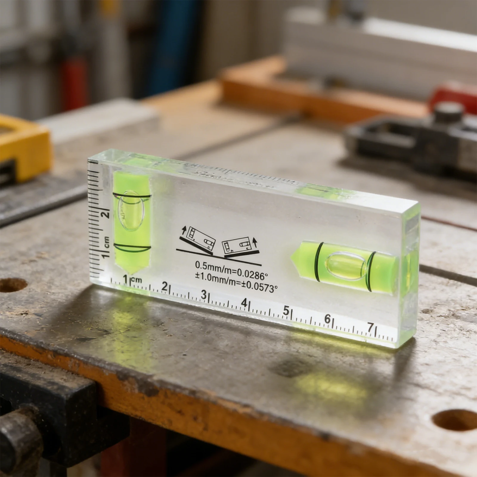Green Bubble Level Portable Level Aligning Furniture 75*25*15mm Compact Level For DIY Projects Clear Scale Markings