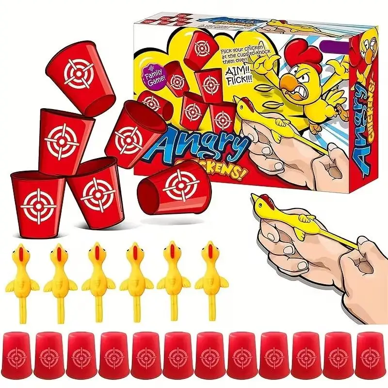 

Yellow Chick Slingshot Game - Fun, Interactive, And Prank Toy - Suitable For Children And Adults - Perfect For Birthday Parties