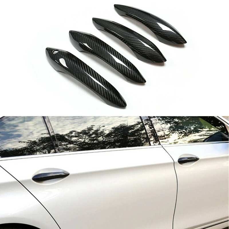 

For BMW 5 6 7 GT M5 M6 F10 F06 F12 F13 F20 F22 F07 F01 F03 F04 F06 Real Carbon Fiber Car Door Handle Covers Cap Stickers