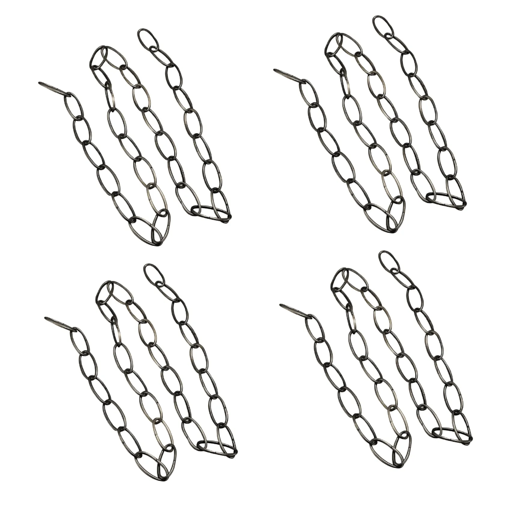 High Strength 4X 1M Heavy Duty Chain For Vintage Chandelier Hanging Lamp,Pearl Black