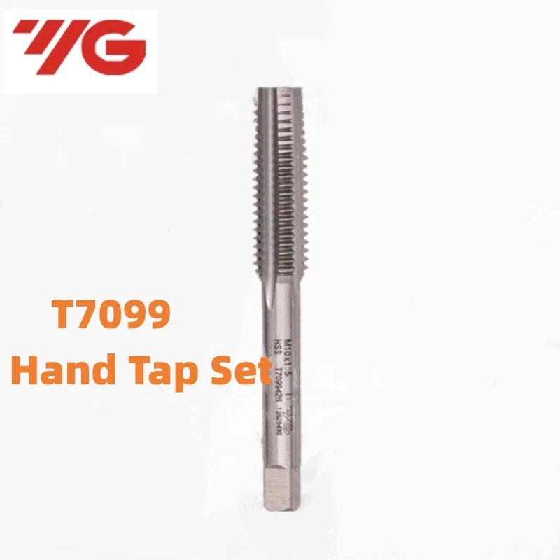 1Set Korea YG HSS Hand Tap Set=3PCS Straight Tap T7099 M2.5M3M4M5M6M8M10M12M14M16M20 X0.45 0.5 0.7 0.8 1 1.25 1.75 2 2.5