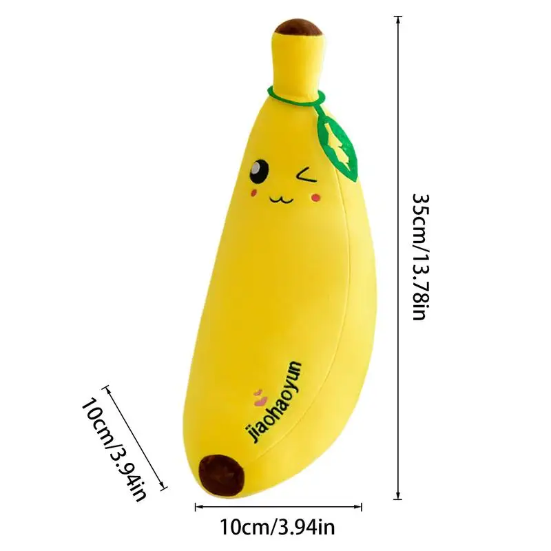 Banaan pluche knuffeldier Leuke gevulde bananenpluche Knuffels Kussen Speelgoed Zacht en comfortabel pluche kussens voor familievrienden