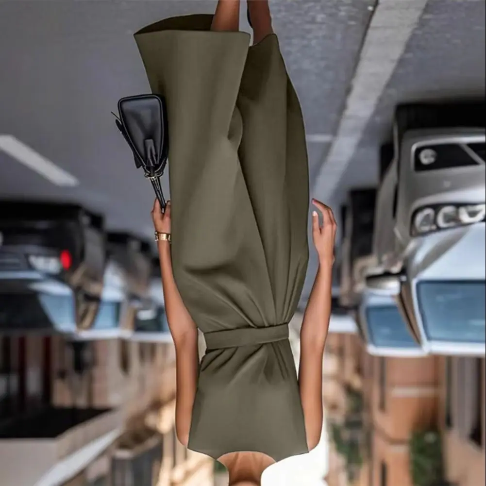 

Women's Midi Dress Ladies' Summer Sleeveless Round Neck Fashionable Casual Long Dress A-line Skirt Commuting Style Women Dress