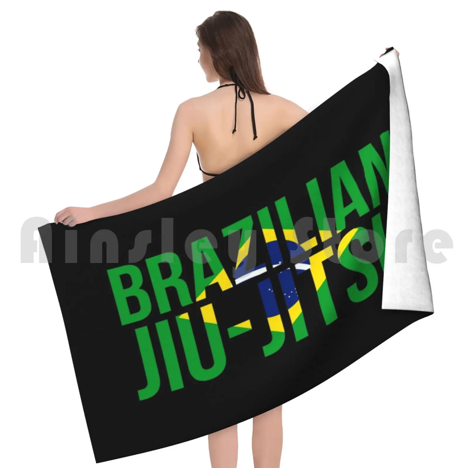 Brazilian Jiu Jitsu Custom Towel Bath Towel Bjj Brazilian Jiu Jitsu Gracie Grappling Martial Arts Mixed