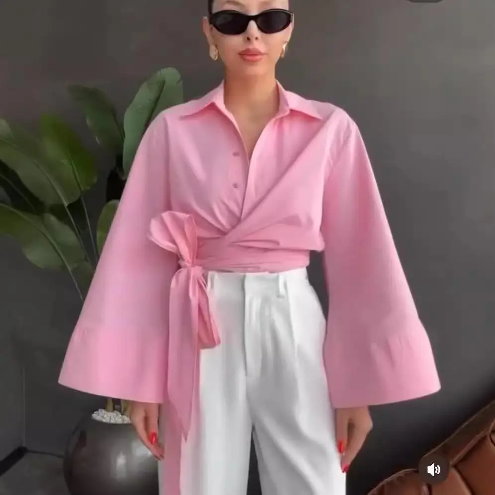 

Женская Long Sve irt Faionable Polyester Fabric Regular Sve Pure Color Non-Tinking Long irt Ladies Premium Clo...