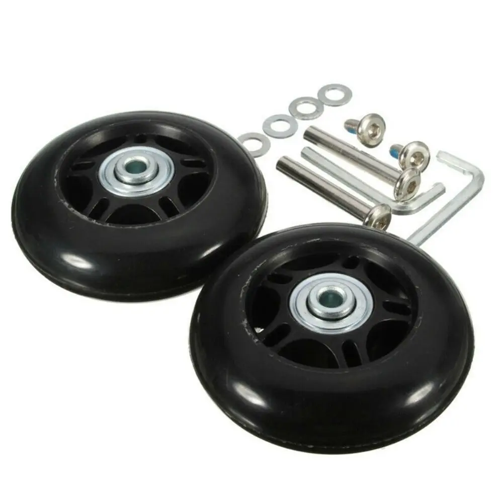 1Set Durable Silent 40mm/43mm/54mm/60mm/64mm/70mm Travel Luggage Wheels With Screw Suitcase Parts Axles Axles Repair Kit