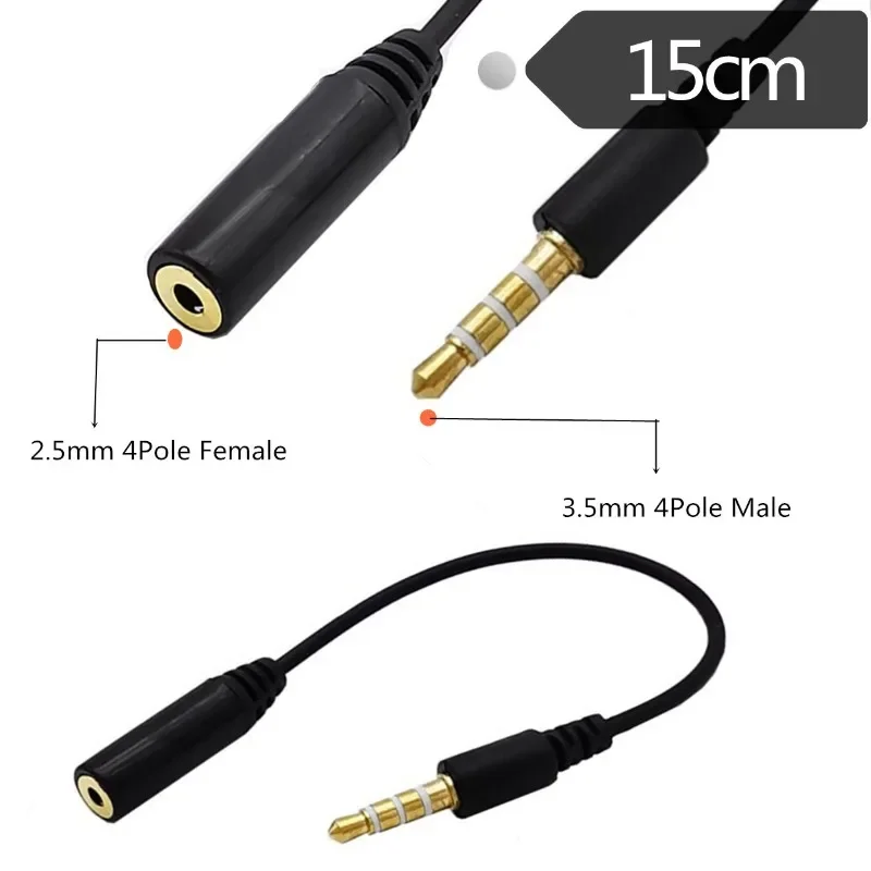 

Gold-plated 2.5mm Class 4 Female To 3.5mm4 Male Mobile Phone Earphone Conversion Cable Male To Female Computer Audio Cable