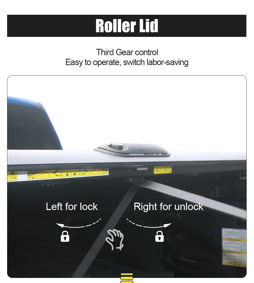 غطاء شاحنة بيك اب غطاء أسطوانة ألومنيوم سميك لغطاء فورد رينجر dmax مصراع تونيو بدون تركيب حفر