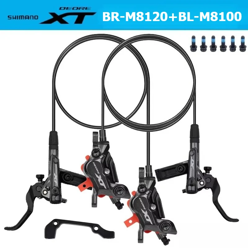

Комплект гидравлических дисковых тормозов SHIMANO Deore XT M8120 с 4-поршневым суппортом и тормозной ручкой BL-M8100 для горных велосипедов