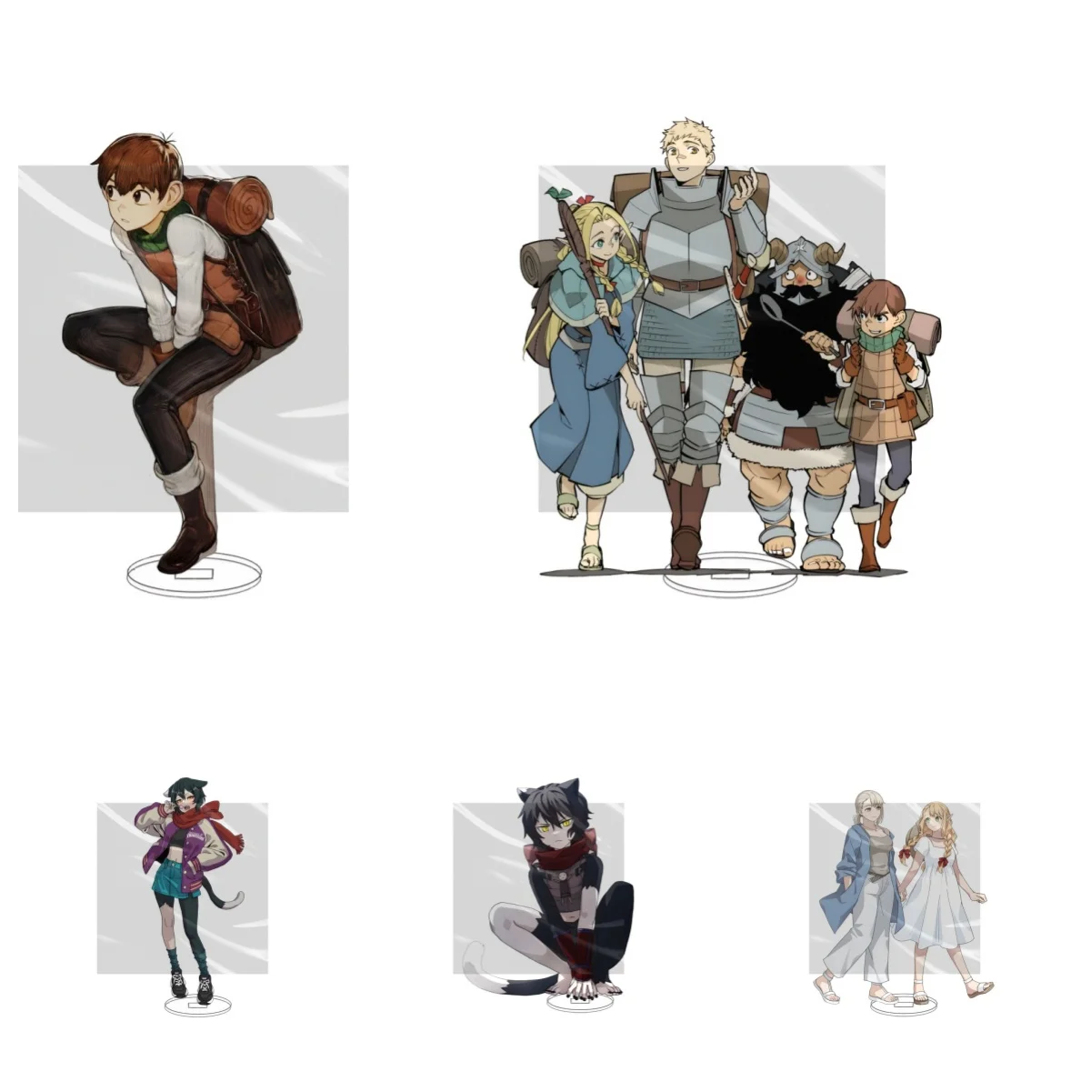 

15CM Hot Anime Dungeon Meshi Acrylic Stand Model Cosplay Characters Ornament Accessories Goods Christmas Gifts