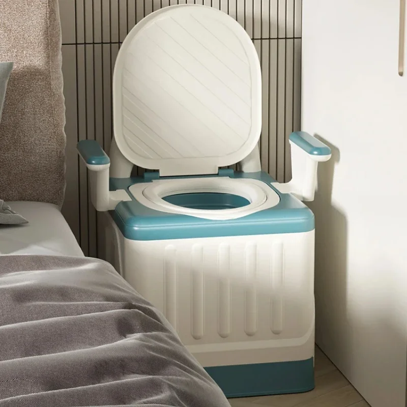 Mobile Sit Toilet for Elderly Deodorant Indoor and Outdoor Portable Toilet Ideal for Pregnant Women