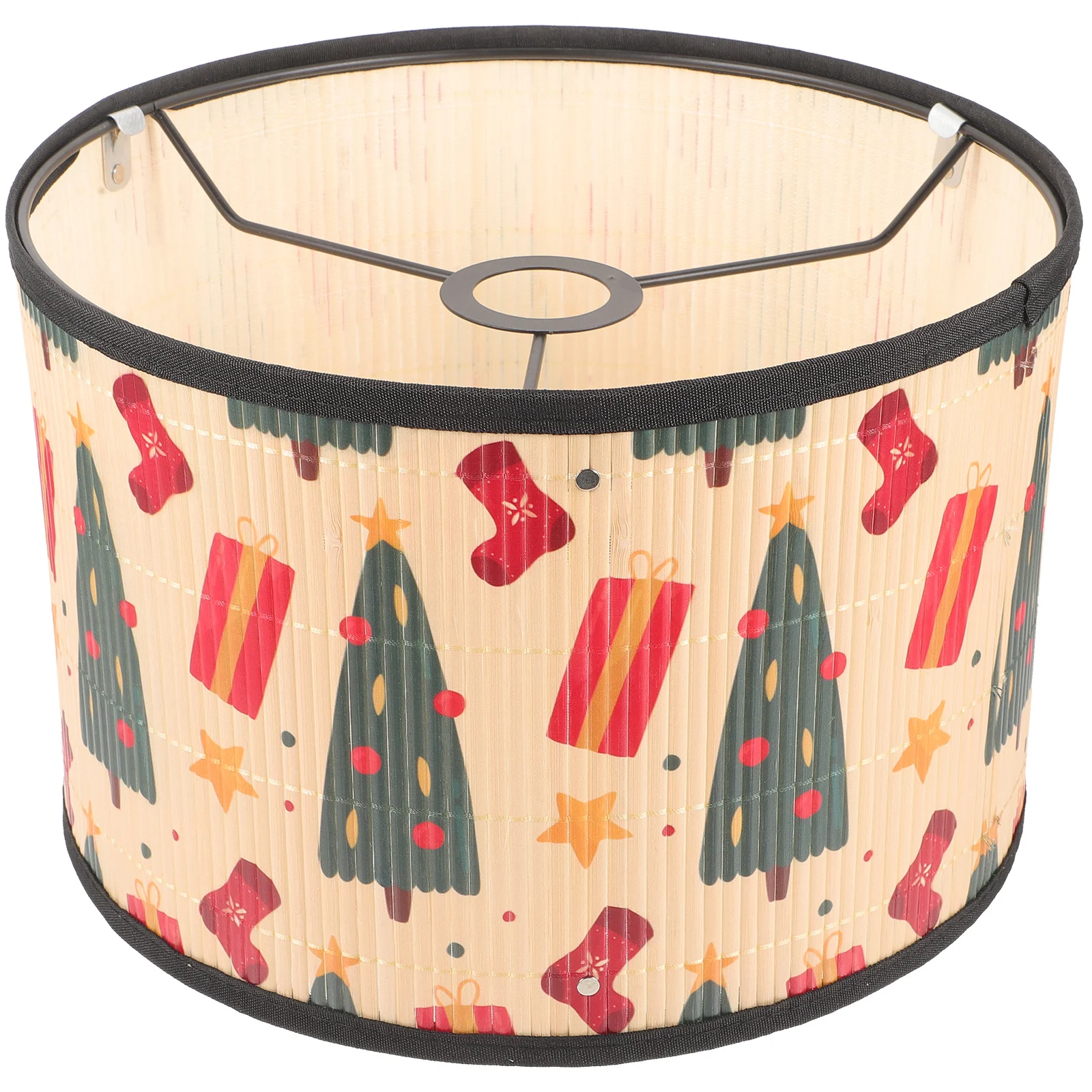 

Bamboo Decorative Vintage Style High Definition UV Printing Soft Light Lampshades Small Weaving Lampshade Lighting Accessories