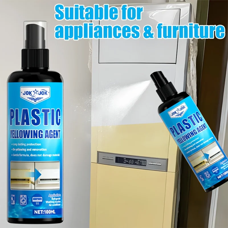 Spray de remoção de plástico multiuso 100ml, fórmula suave, grau profissional, para cortinas de portas, abajures, eletrodomésticos