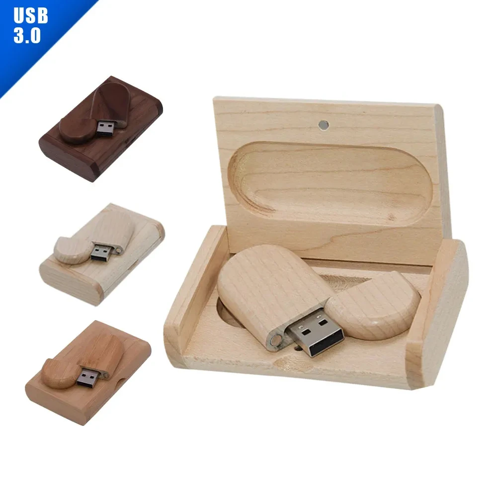 

High Speed Wooden USB 3.0 Flash Drives 256GB 128GB 64GB Pen Drive 16GB 8GB Bamboo Memory Stick Creative Business Gift Usb Stick