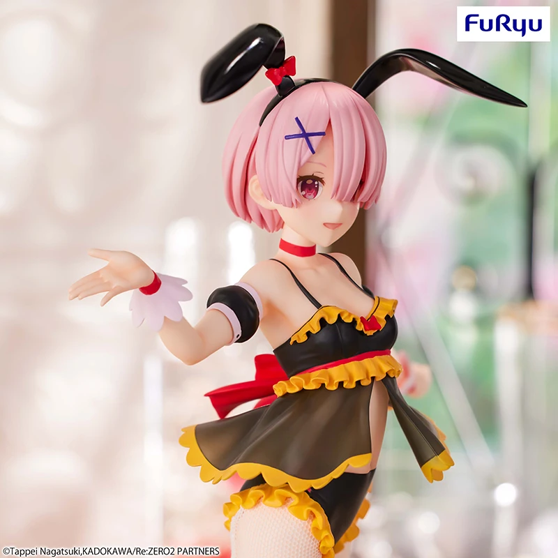 En Stock figura de Anime Original 27cm FuRyu Bunnies Re: la vida en un mundo diferente de zero Ram adornos modelo juguetes regalos