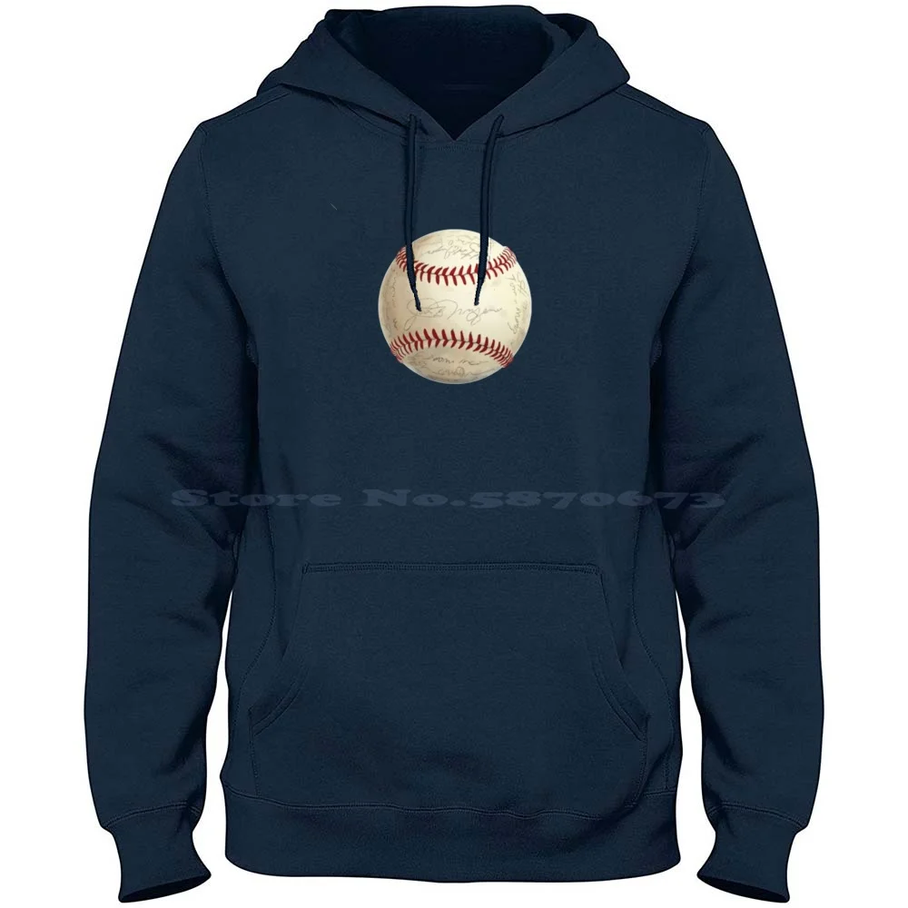 Autographed 1941 Baseball-The Yankee Clipper 100% Cotton Hoodie T Shirt Joe Dimaggio The Yankee Clipper Jolting Joe Joltin Joe