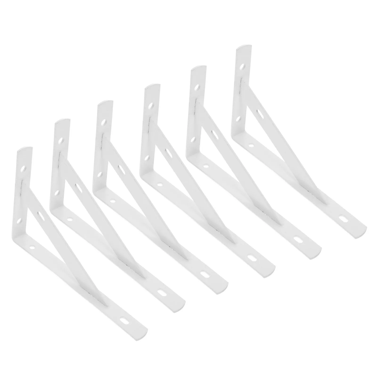 6Pcs Metal Shelf Brackets for Walls Floating Shelf Supports Sturdy Steel Construction Easy Mount No Tools Required Versatile
