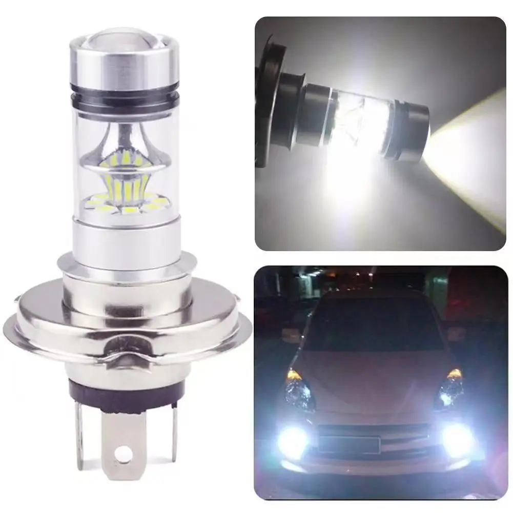 مشرق 100 واط H4 LED المصباح لمبة 1000lm الأبيض الجليد الأزرق سيارة الضباب مصباح كشافات مصابيح القيادة الصغيرة 12 فولت السيارات الضباب المصباح الكهربي