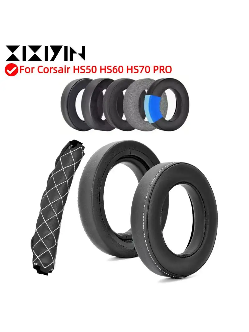 XIXIYIN Ersatz-Ohrpolster für Corsair HS50 HS60 HS70 PRO Kopfhörer, Memory-Schaum-Ohrpolster, hochwertige Ohrpolster-Headset