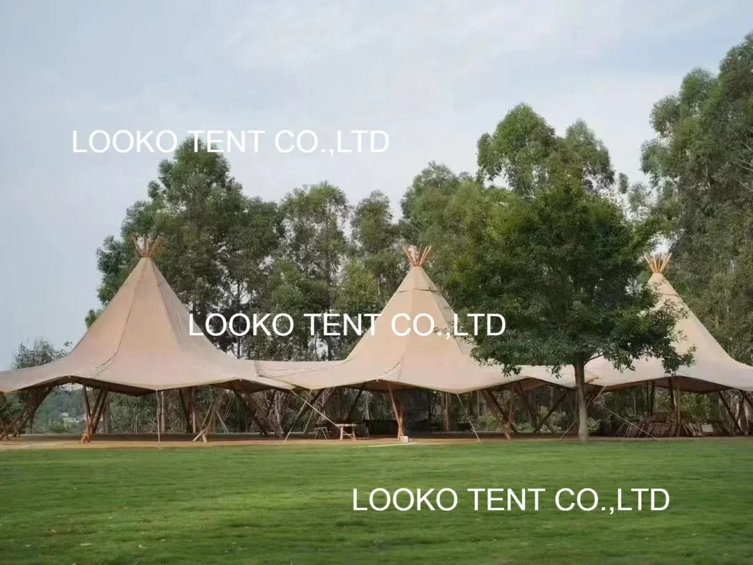 Luxury Pyramids PVC Teepee Tent Outdoor Camping Tipi Tent For Event Party