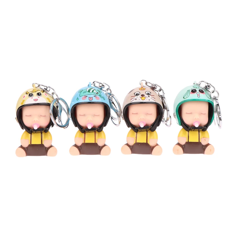 Capacete chupeta boneca pingente boneca trinket chupeta boneca chaveiro dos desenhos animados estilo coreano boneca saco pingente feminino