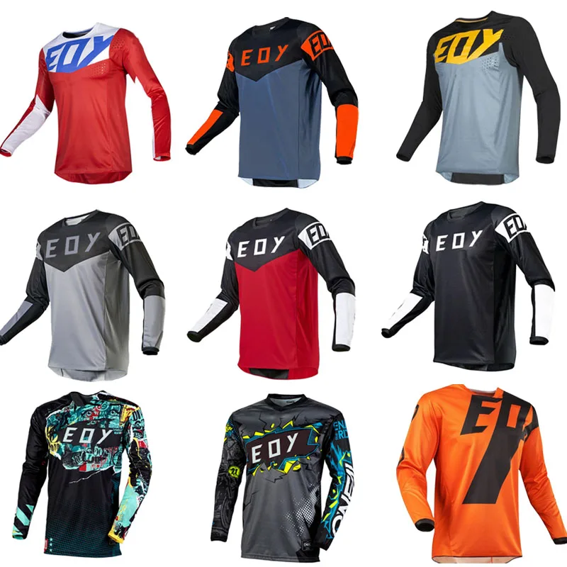 Eoy Men Long Sleeve Cycling Jerseys MTB Maillot Bike Shirt Breathable Quick Dry Mountain Pro Team Bicycle Sports Clothing 2025